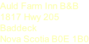 Auld Farm Inn B&B 1817 Hwy 205 Baddeck Nova Scotia B0E 1B0